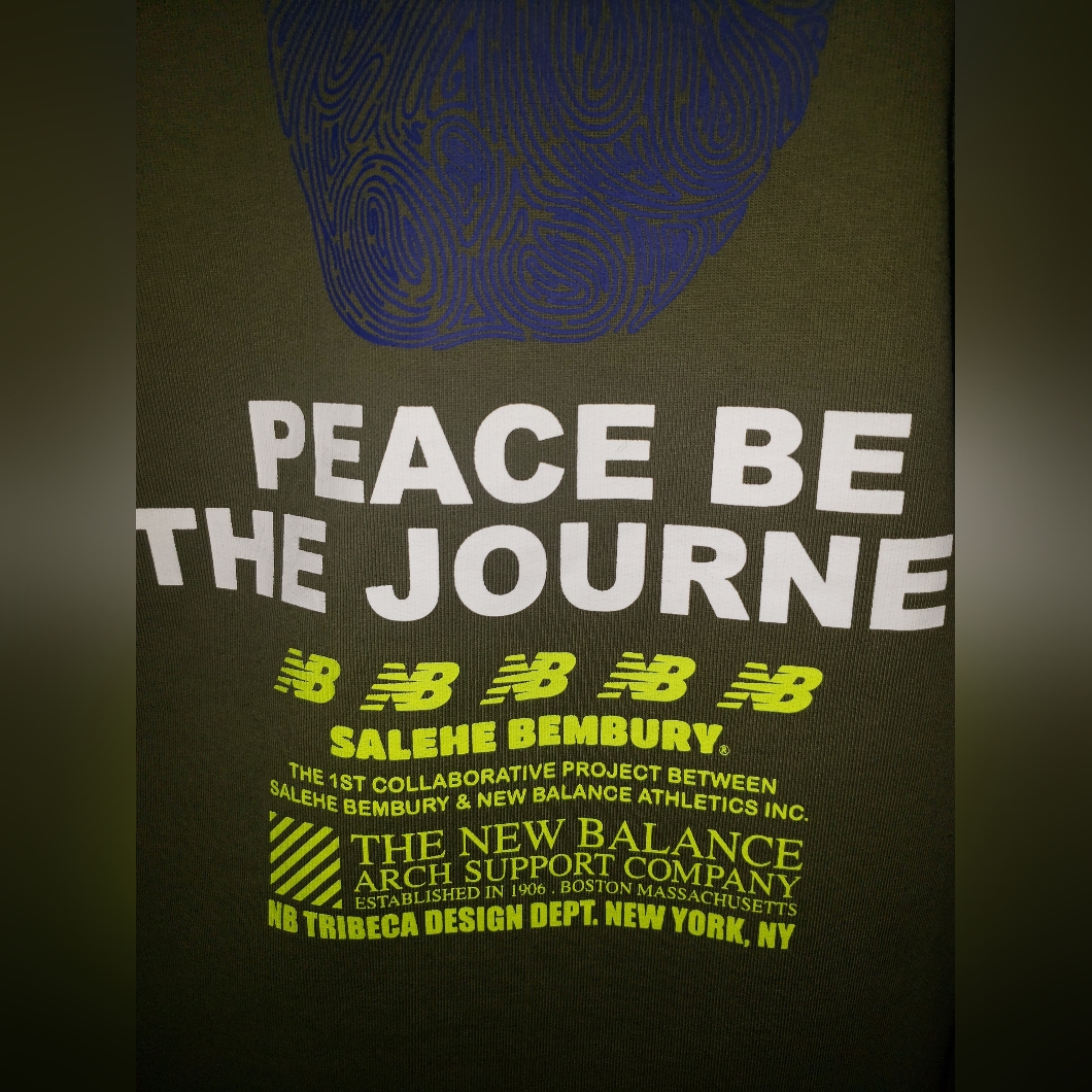 New Balance Salehe Bembury Kangaroo Pockets Graphic Olive Green Hoodie Sweater